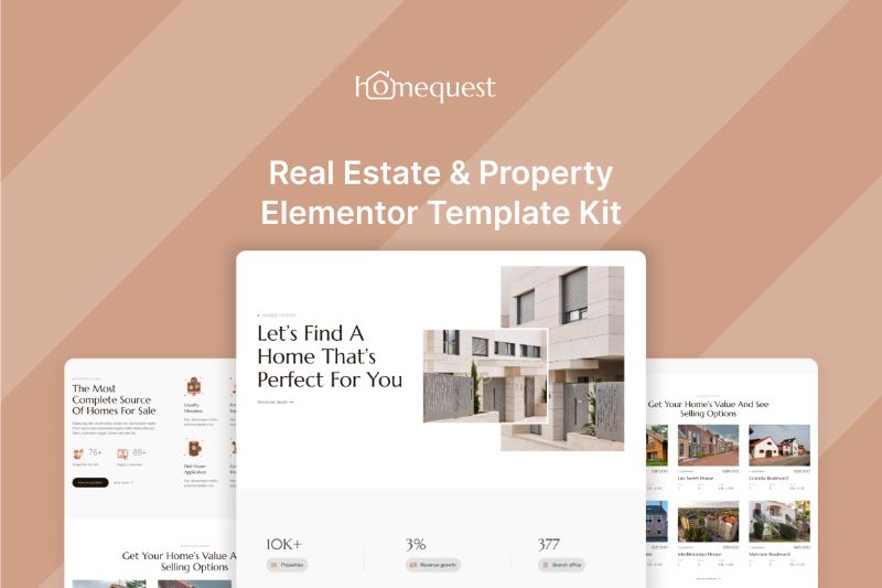 Homequest - Real Estate & Property Elementor Template Kit