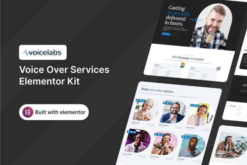 Voicelabs - Voice Over and Translation Services Elementor Template Kit