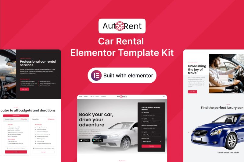 Autorent - Car Rental Elementor Template Kit