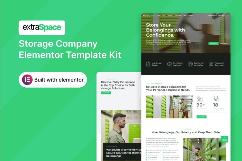 Extraspace - Storage Company Elementor Template Kit