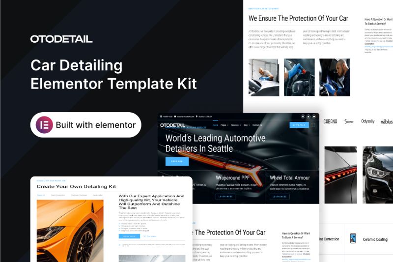 OtoDetail - Car Detailing Elementor Template Kit