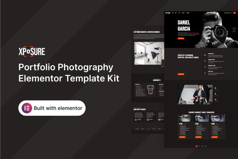 Xposure - Photography Portfolio Elementor Template Kit