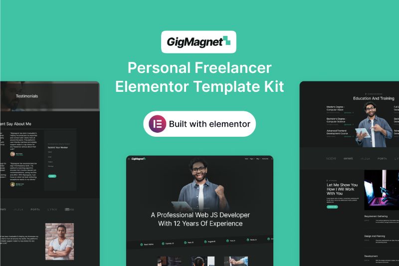 GigMagnet - Personal Freelancer Elementor Template Kit