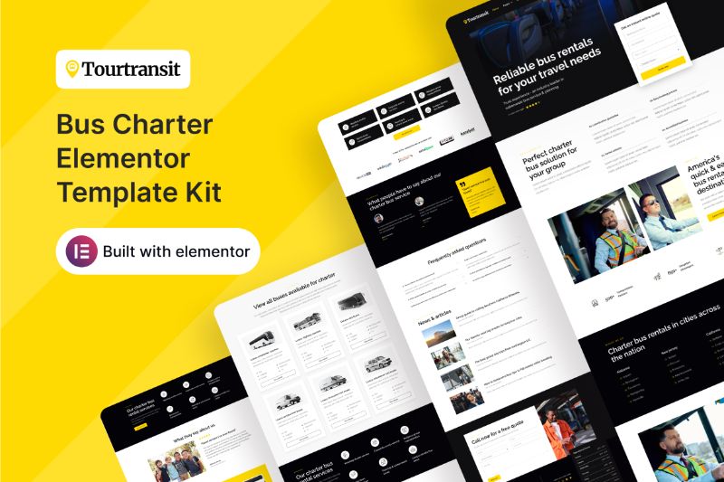 TourTransit - Bus Charter Elementor Template Kit