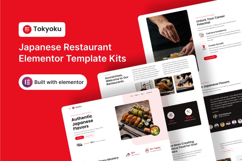 Tokyoku - Japanese Restaurant Elementor Template Kit