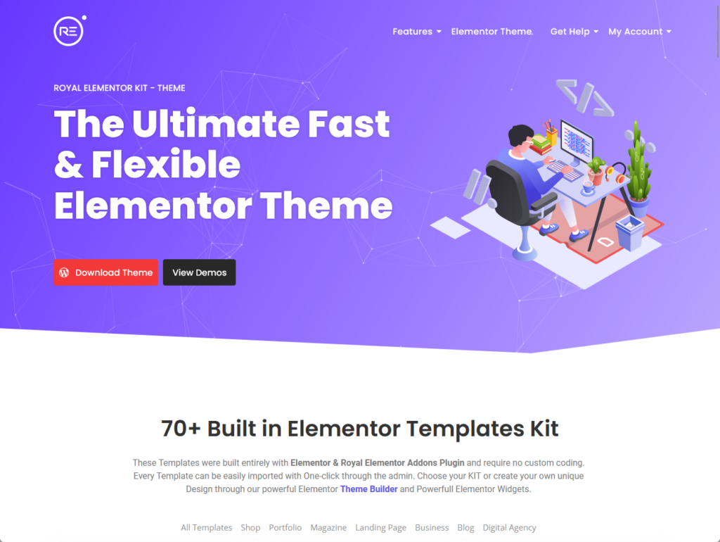 the ultimate fast and flexible elementor theme