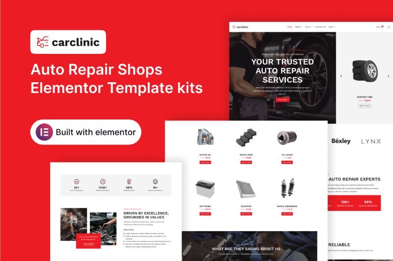 CarClinic - Auto Repair Shops Elementor Template Kit