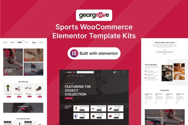 GearGrove - Sports WooCommerce Elementor Template Kit