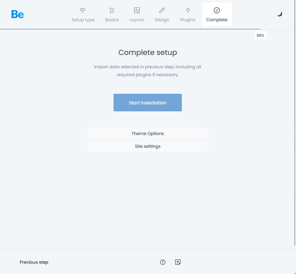 import data selected in previous steps