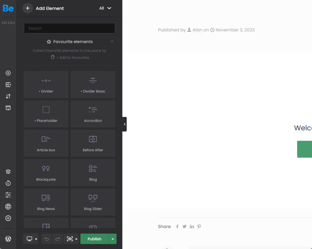 add elements to bebuilder