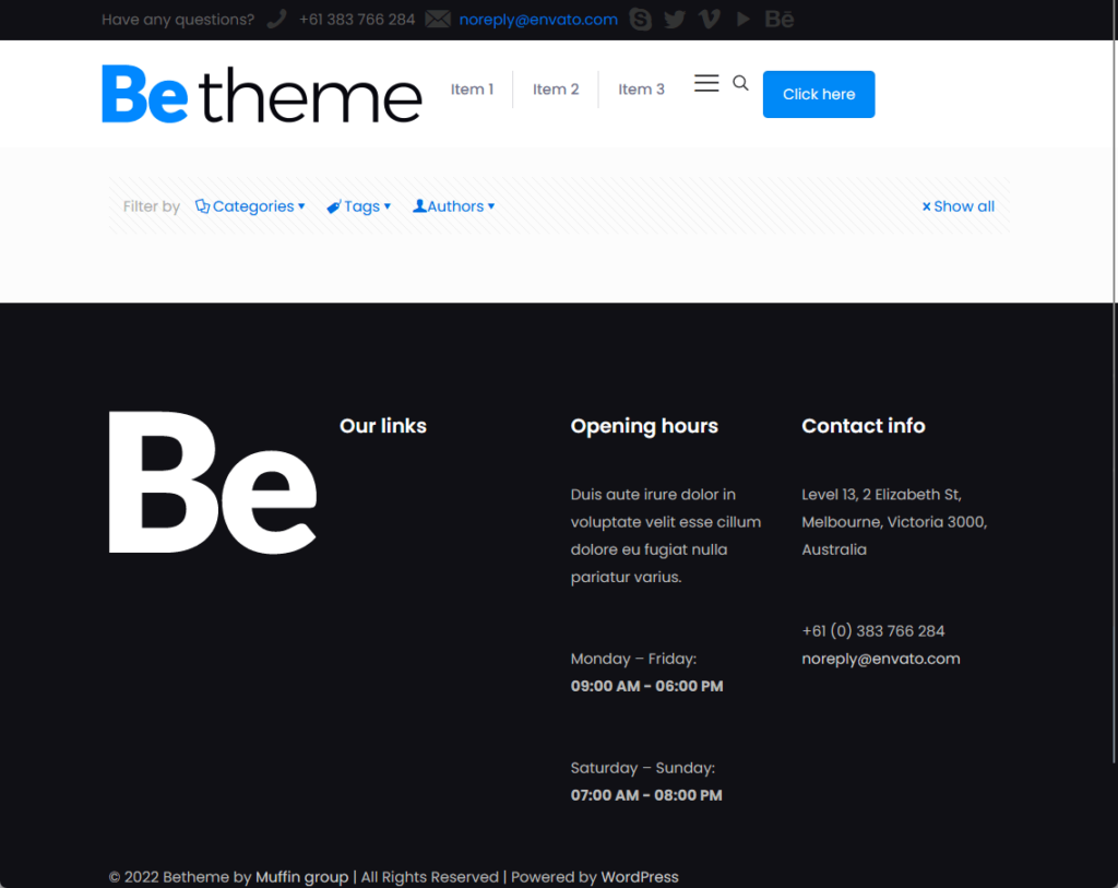 check your newly created website
