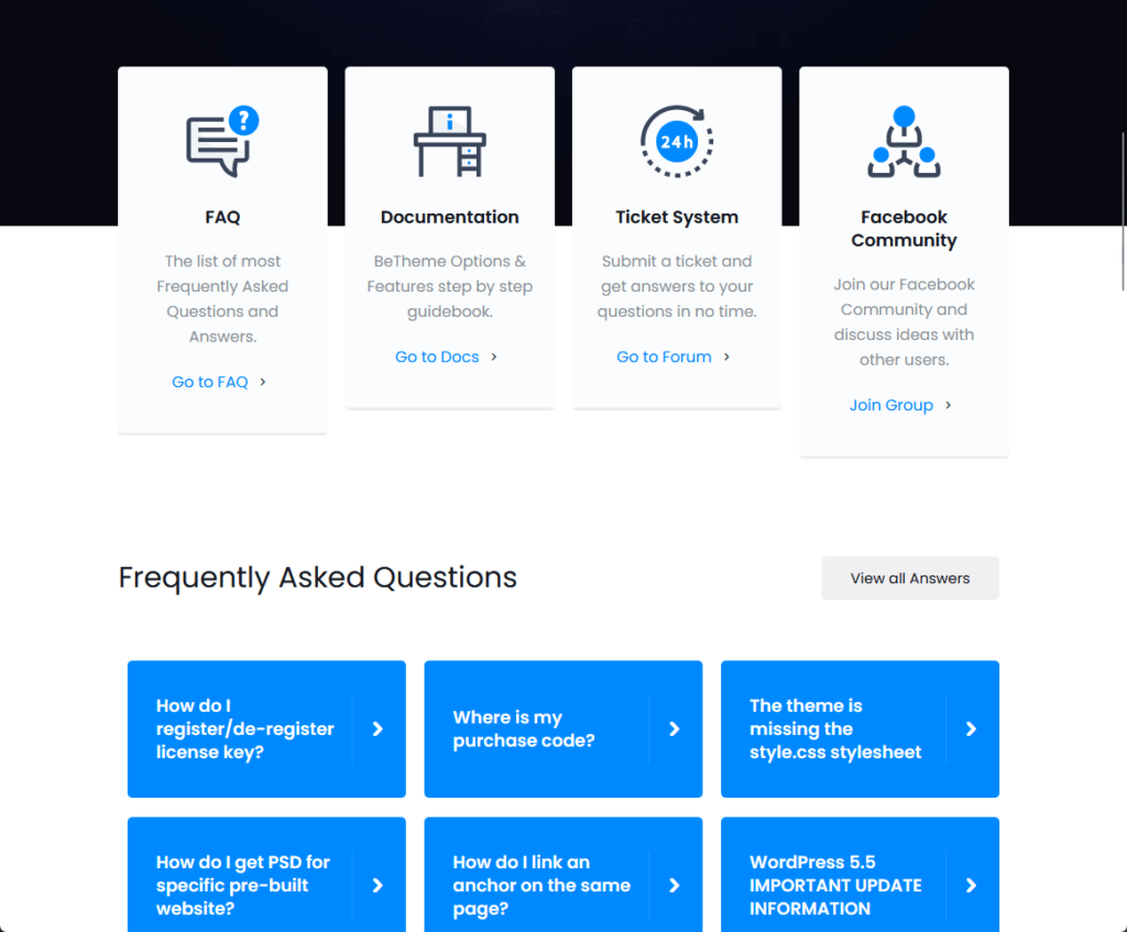support center of betheme’s creators – the muffin group