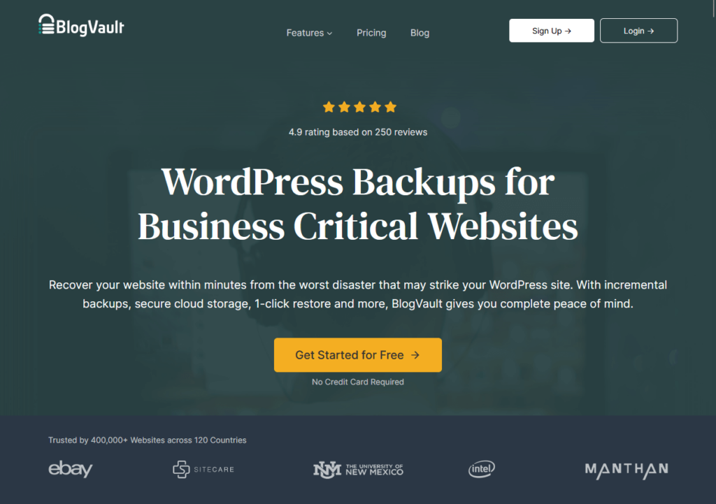 BlogVault: WordPress Backups for Business Critical Websites