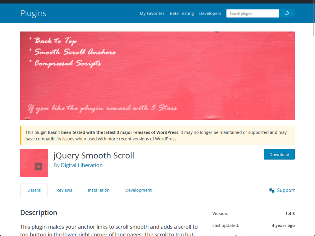 jquery smooth scroll by digital liberation