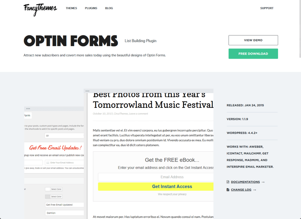 Attract new subscribers and covert more sales today using the beautiful designs of Optin Forms