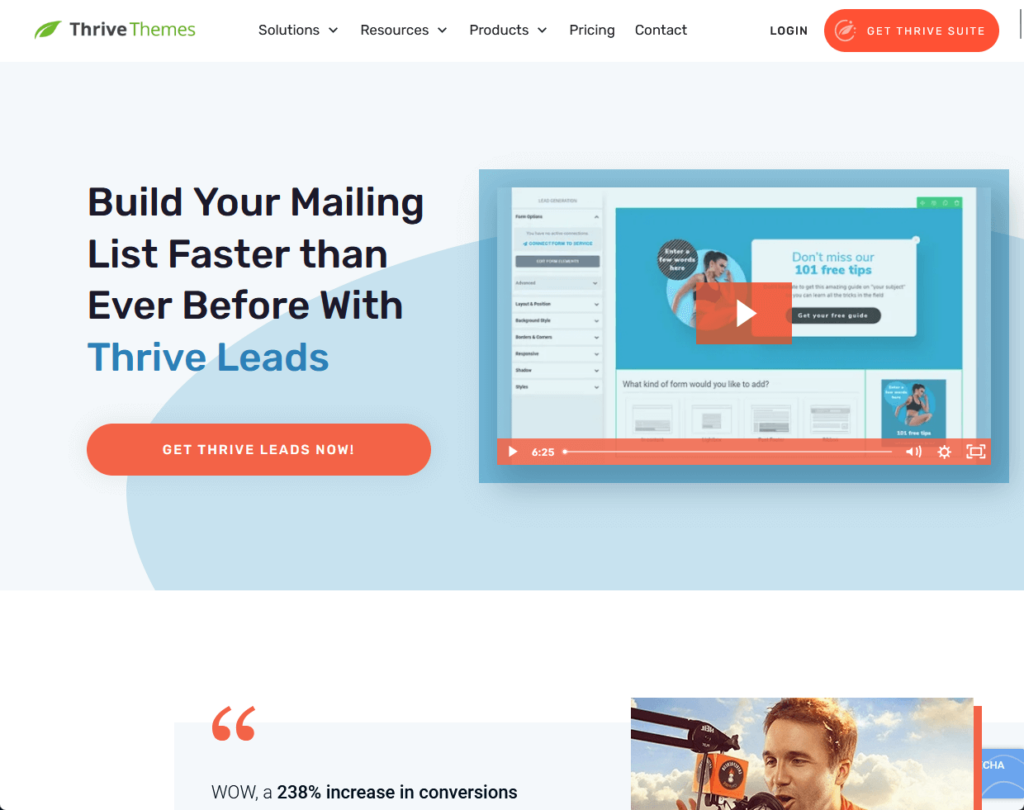 Build Your Mailing List Faster than Ever Before With Thrive Leads