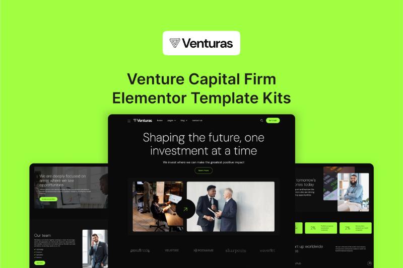 Venturas - Venture Capital Firm Elementor Template Kit