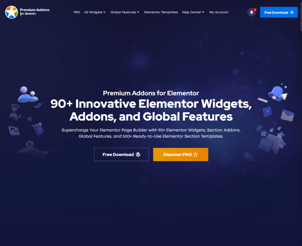 Premium Addons for Elementor: 90+ Innovative Elementor Widgets, Addons, and Global Features