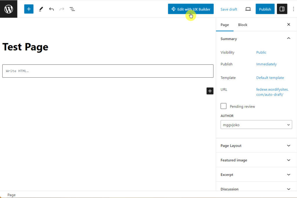Click edit with UX Builder