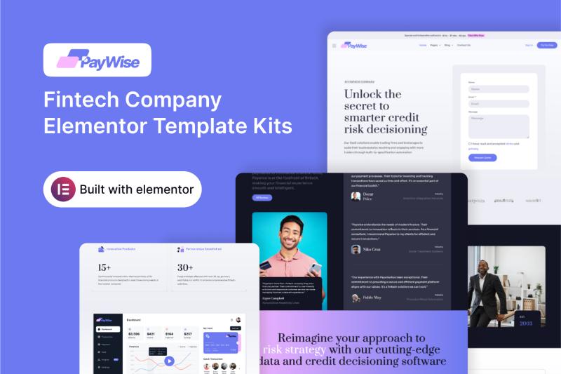 Paywise - Fintech Company Elementor Template Kit