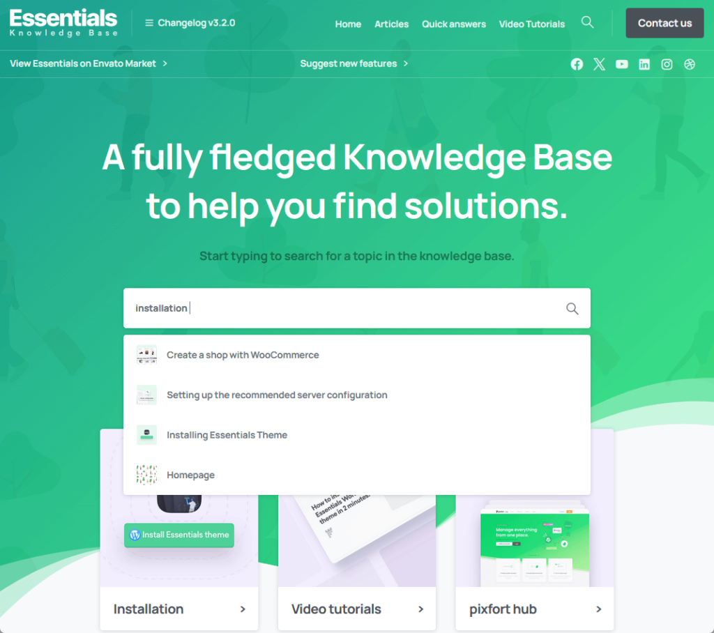 a fully fledged knowledge base to help you find solutions