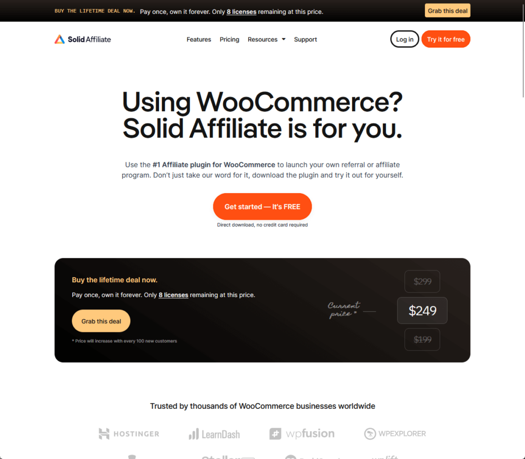 Using WooCommerce? Solid Affiliate is for you.