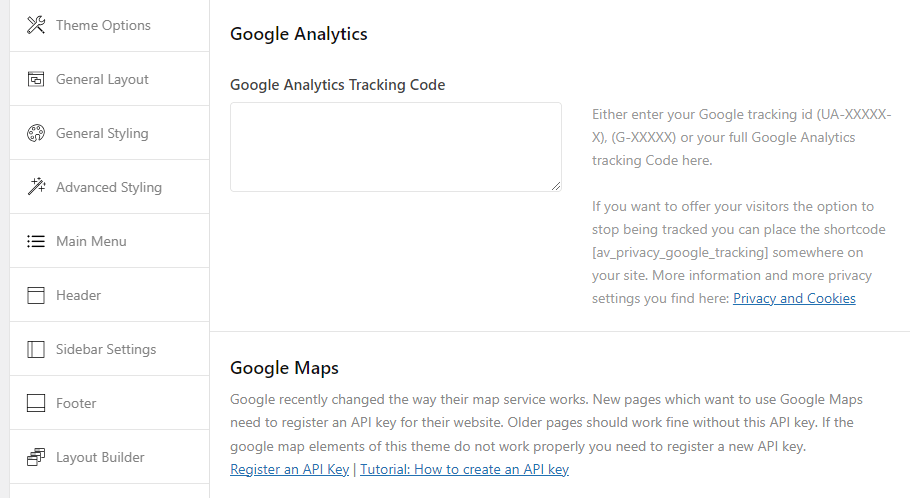 Enfold Google services