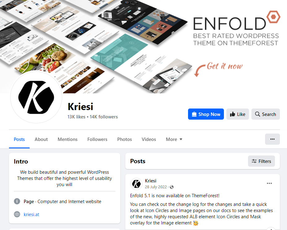 Kriesi Facebook page