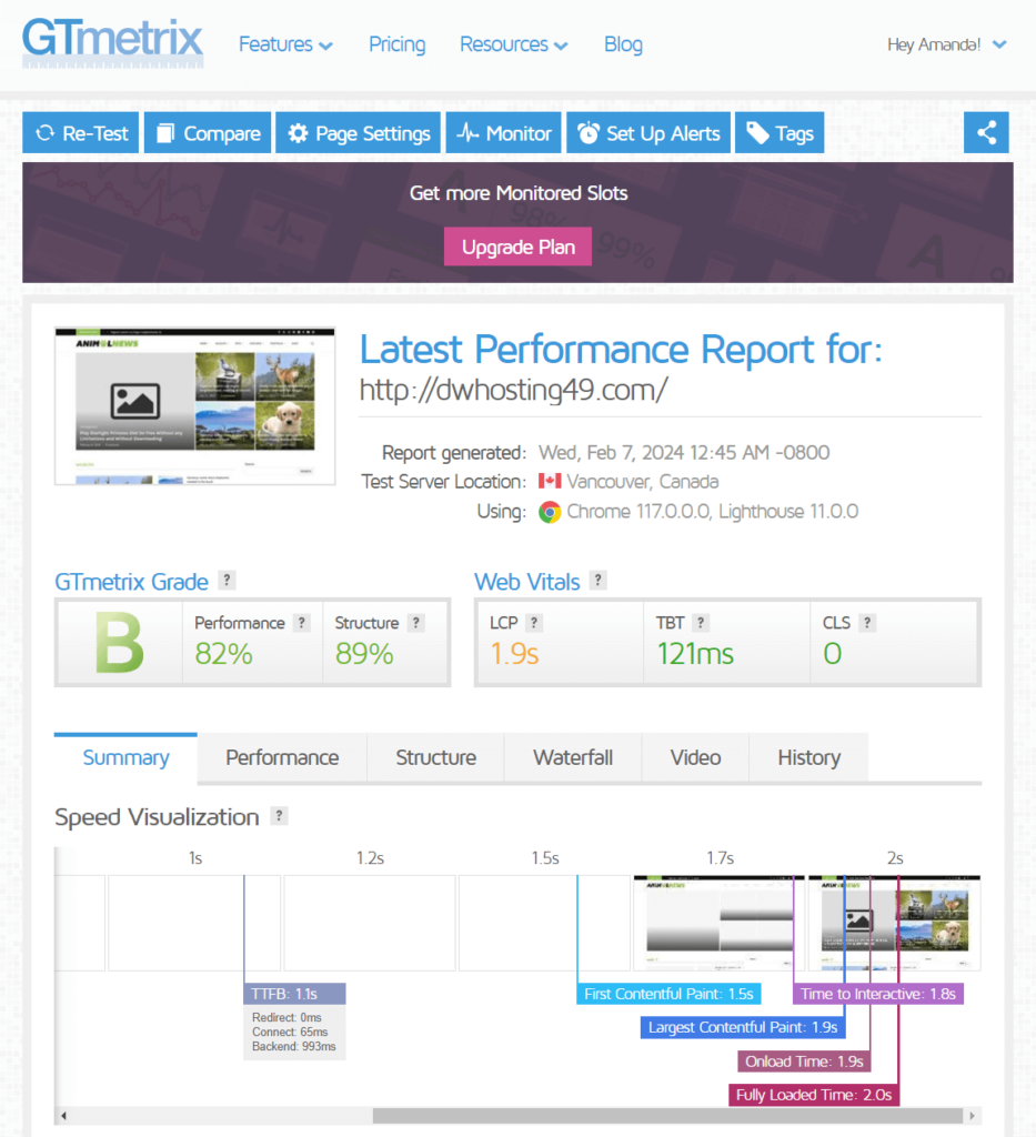 Soledad GTmetrix report one