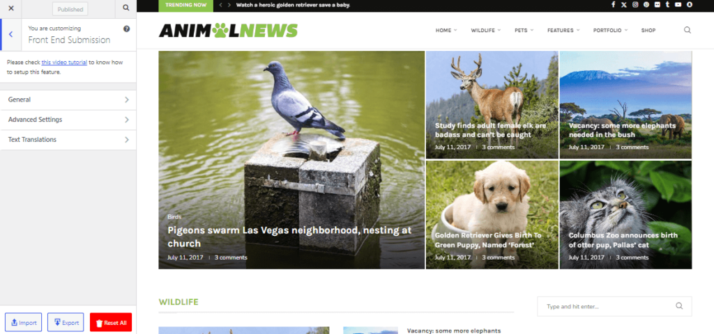 Soledad frontend post submission