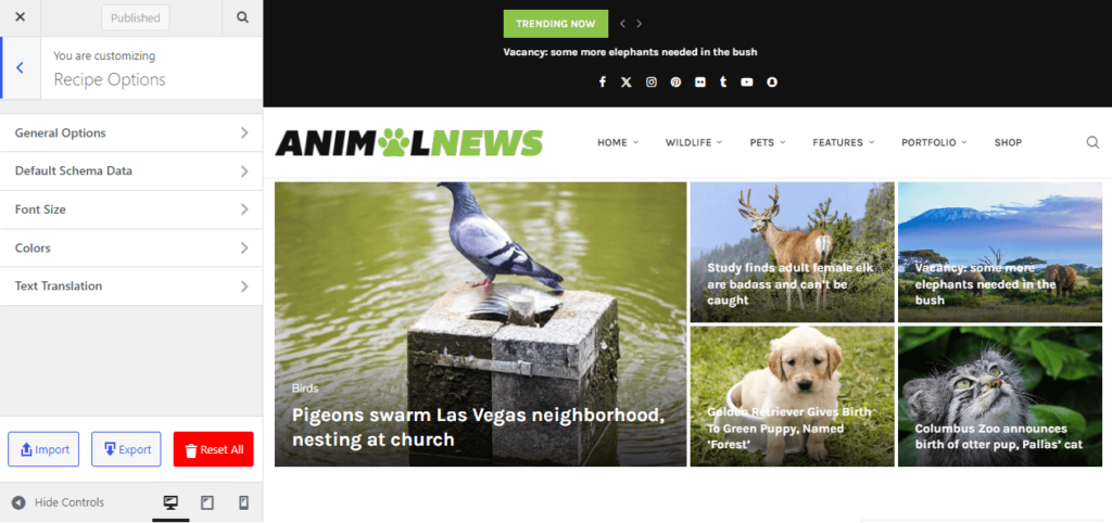 Soledad recipe options