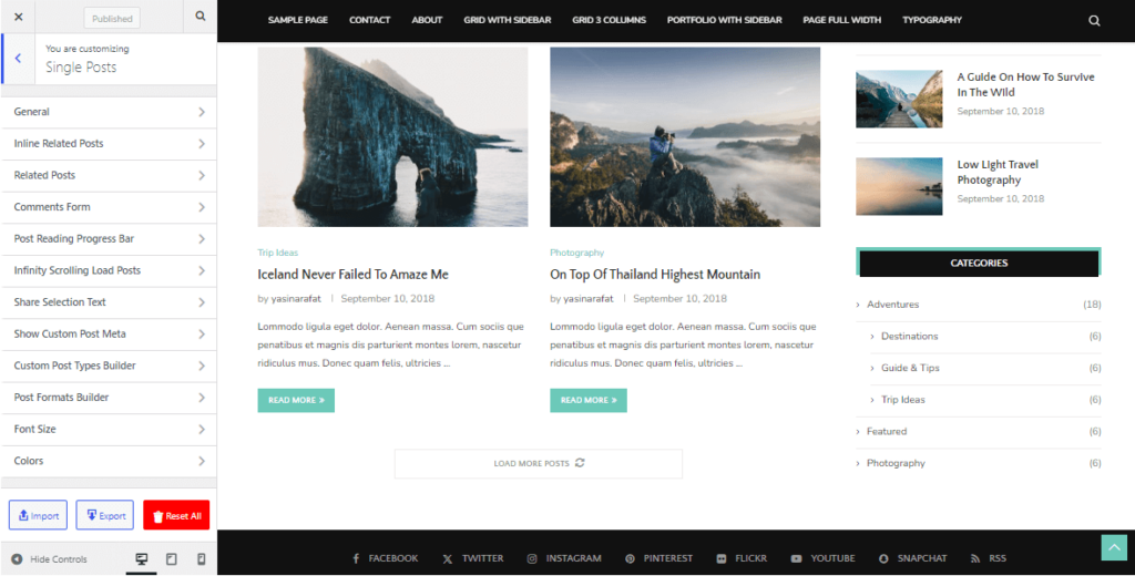 Soledad single post builder