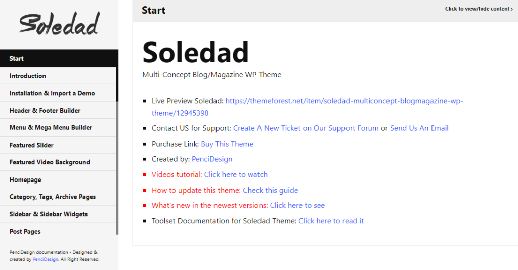 Soledad theme documentation