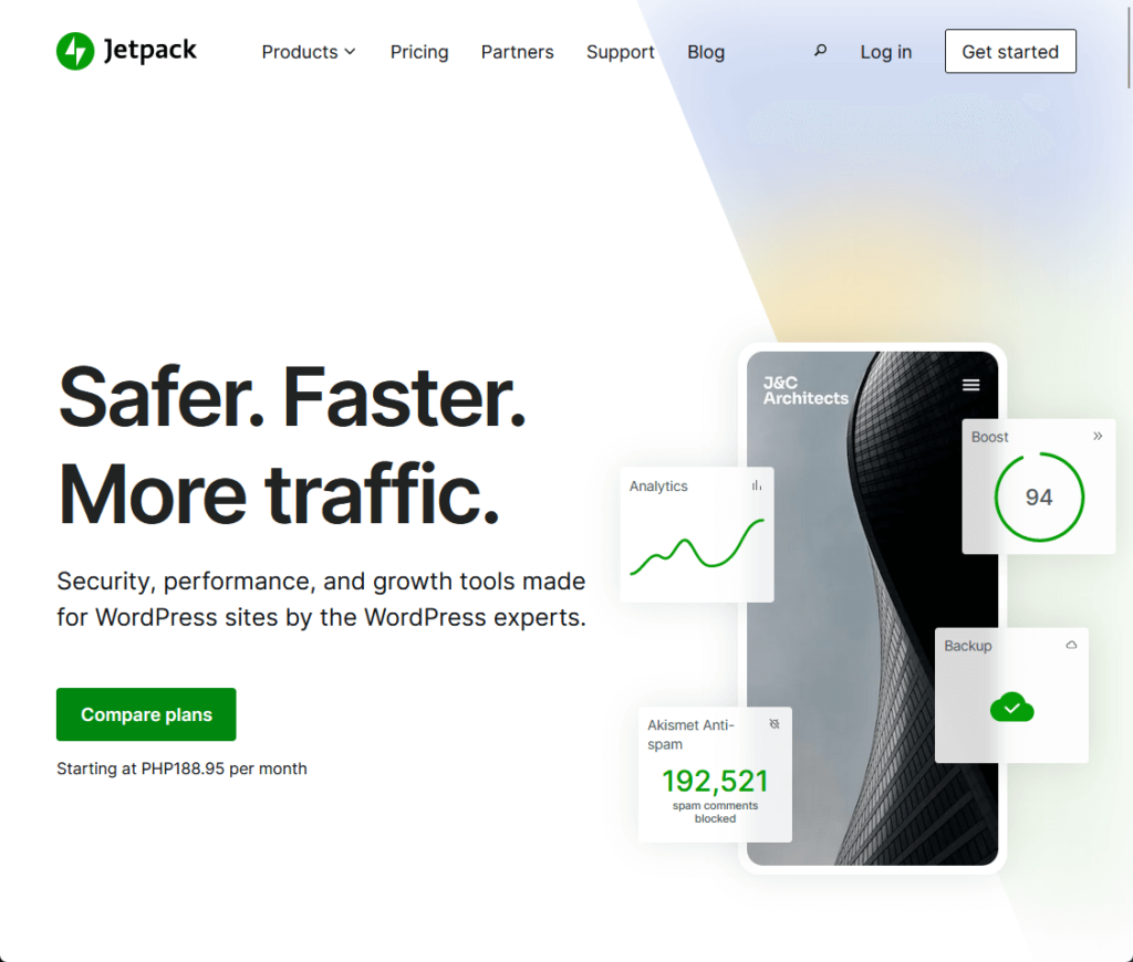 Security, performance, and growth tools made for WordPress sites by the WordPress experts.