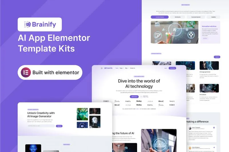 Brainify - AI App Elementor Template Kit