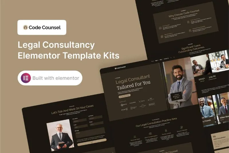 CodeCounsel - Legal Consultancy Elementor Template Kit