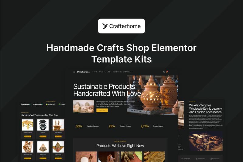 Crafterhome - Handmade Crafts Shop Elementor Template Kit