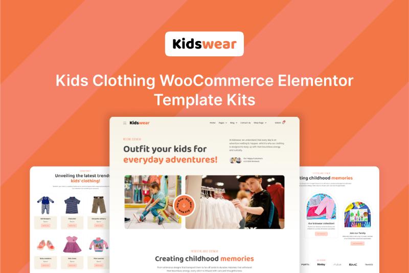 Kidswear - Kids Clothing WooCommerce Elementor Template Kit