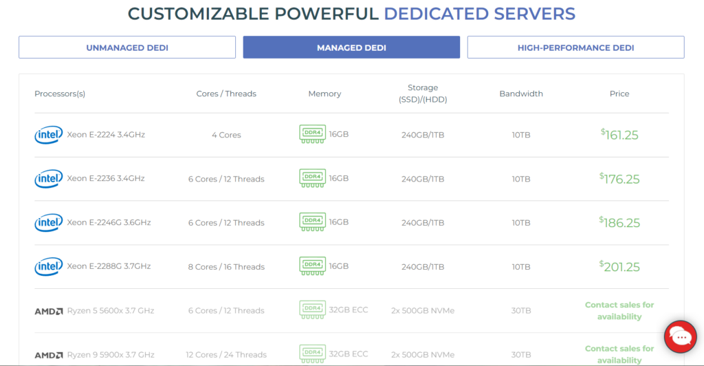 KnownHost dedicated hosting