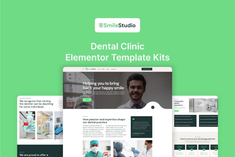 Smilestudio - Dental Clinic Elementor Template Kit