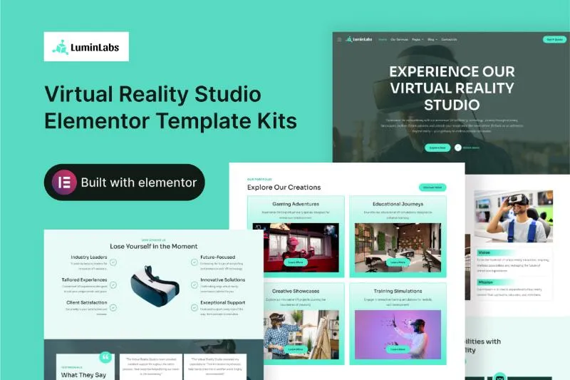 LuminLabs - Virtual Reality Studio Elementor Template Kit