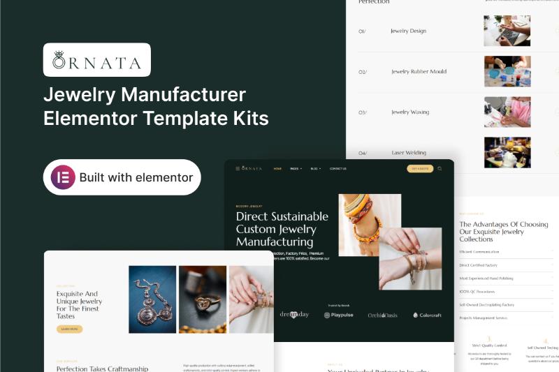 Ornata - Jewelry Manufacturer Elementor Template Kit
