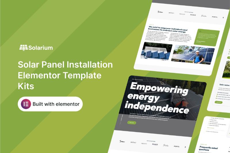Solarspark - Solar Panel Installation Elementor Template Kit