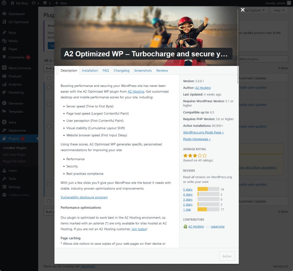 details for what the a2 optimized plugin can do