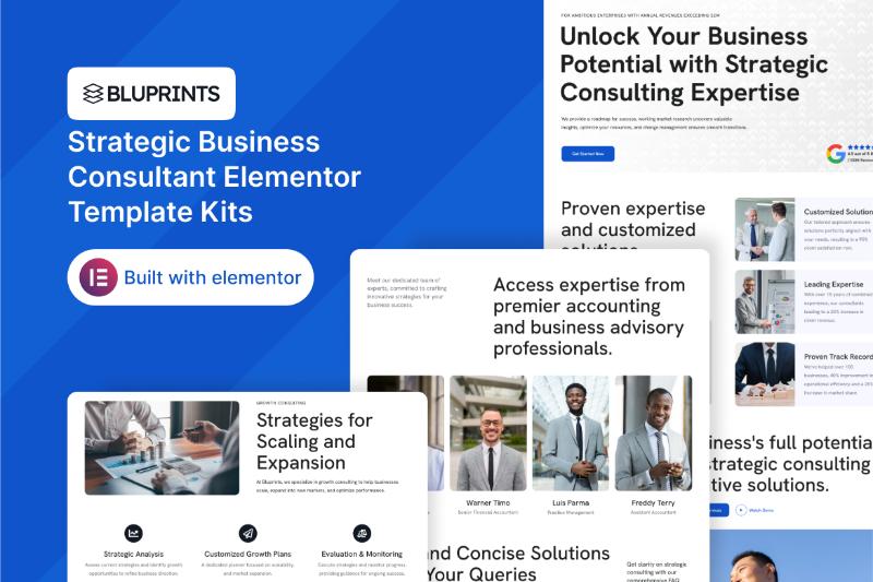 Bluprints - Strategic Business Consultant Elementor Template Kit