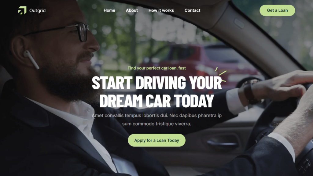 Current website preview with Outgrid theme demo site