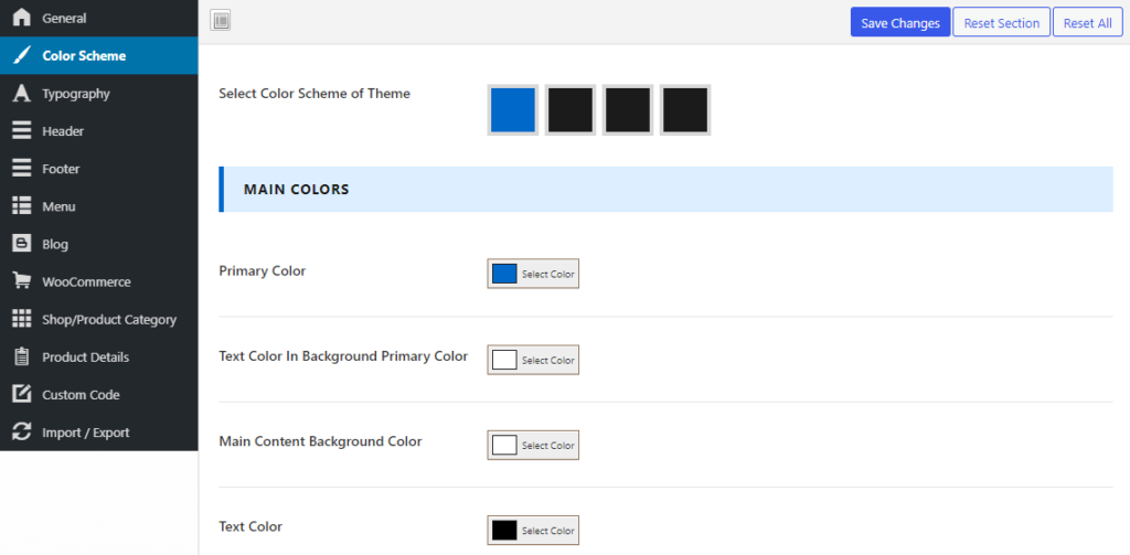 Ecomall Color Scheme