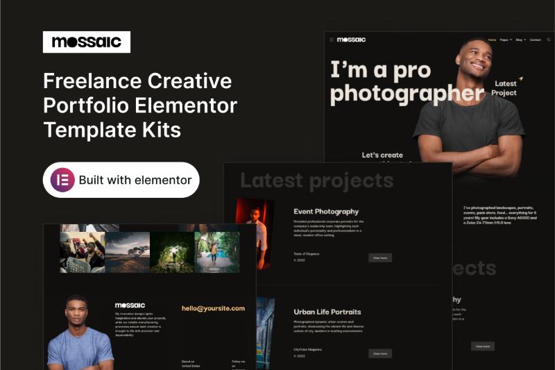Mossaic - Freelance Creative Portfolio Elementor Template Kit