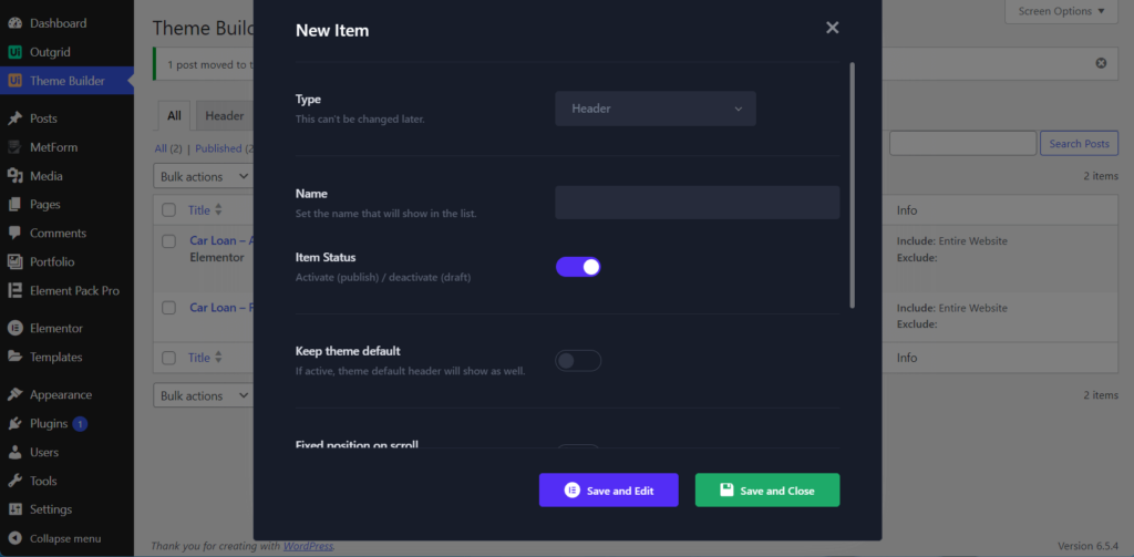 Outgrid Theme builder
