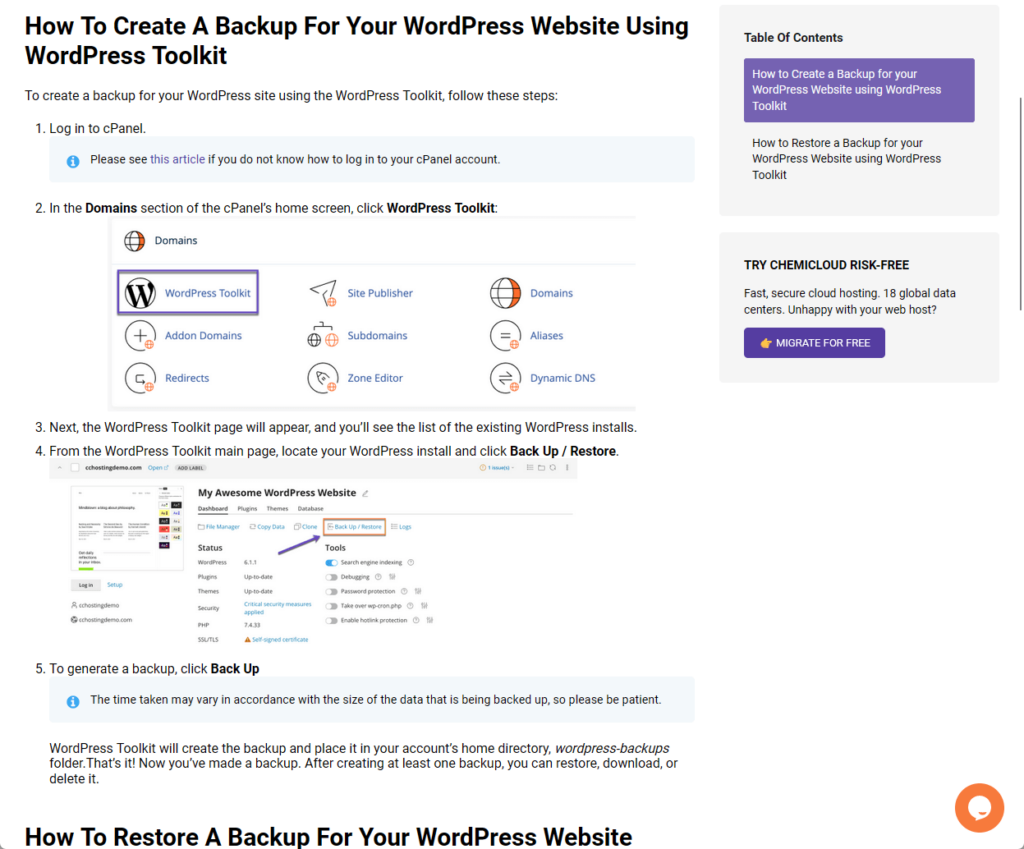 chemicloud kb article